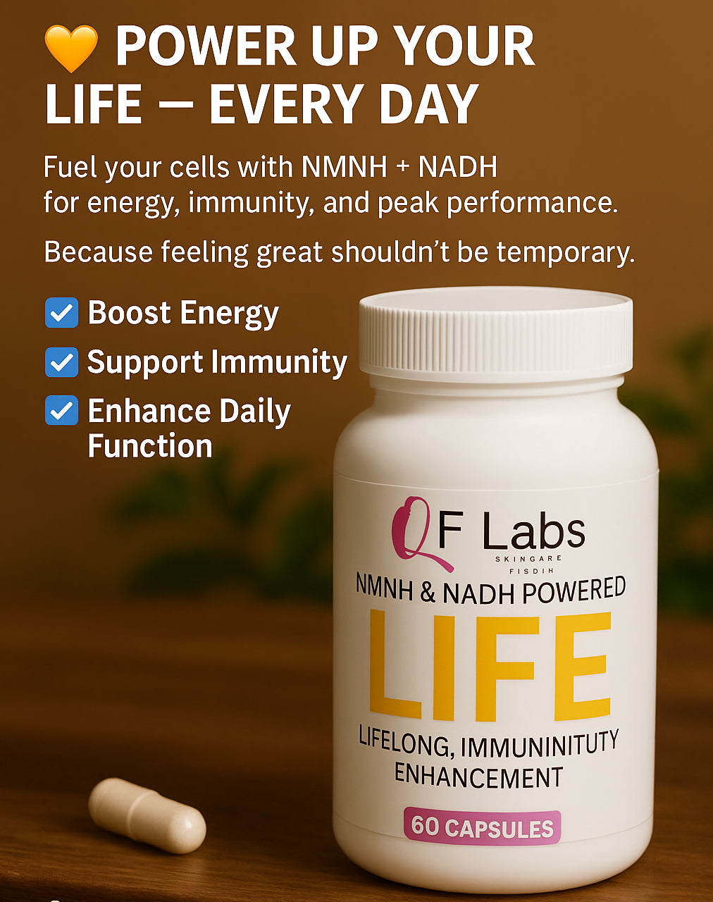 L.I.F.E. Supplement™ w/ NMNH and NADH - Age gracefully